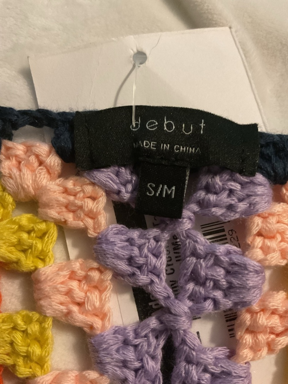 NWT debut Multicolor Crochet Patchwork Crop Camisole - Picture 3 of 7